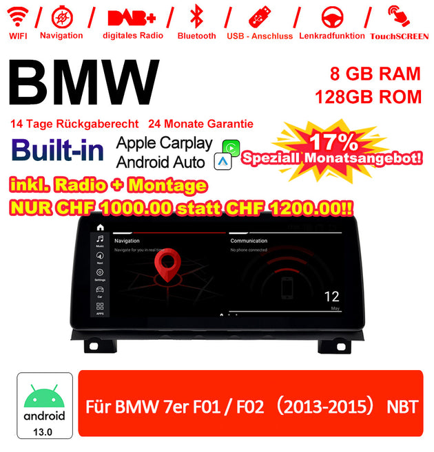 Android Autoradio für BMW 7er F01/F02 2013-2015 mit Wireless CarPlay, Android Auto & DAB+