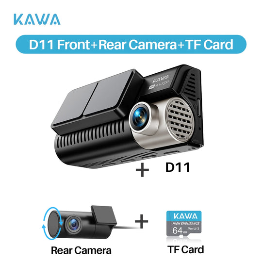 Front- und Rear-Dashcam 4K WiFi Auto-DVR GPS-Videorecorder AI-ISP Farbnachtsicht, Sony Starvis AUTO Dual Dashcam