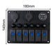 12V 24V 6 Tasten Auto Schalttafel 15a Sicherung Marine Leistungs schalter Voltmeter Tester Licht umschalten USB Ladegeräte 3,0 Auto Splitter