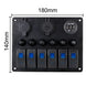 12V 24V 6 Tasten Auto Schalttafel 15a Sicherung Marine Leistungs schalter Voltmeter Tester Licht umschalten USB Ladegeräte 3,0 Auto Splitter