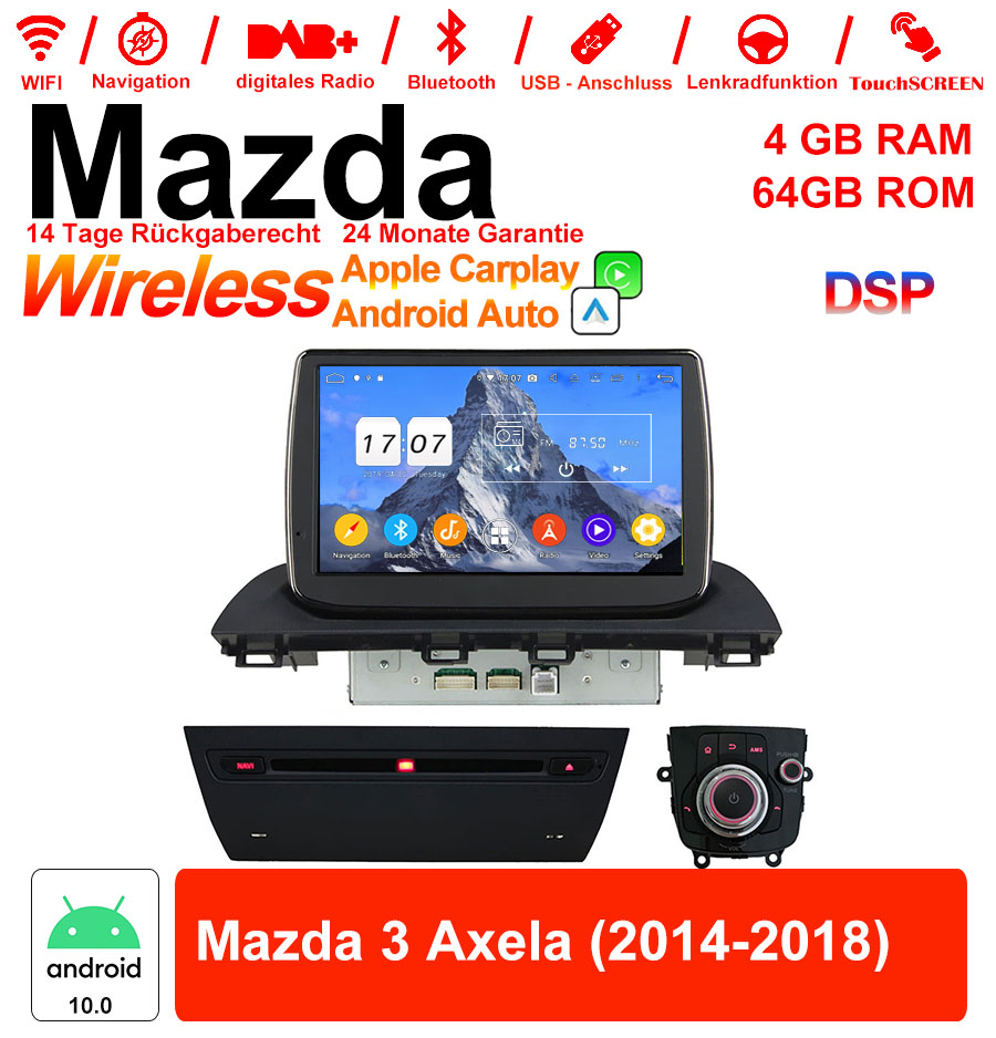 Android Autoradio für Mazda 3 Axela 2014-2018 mit Wireless CarPlay & Android Auto