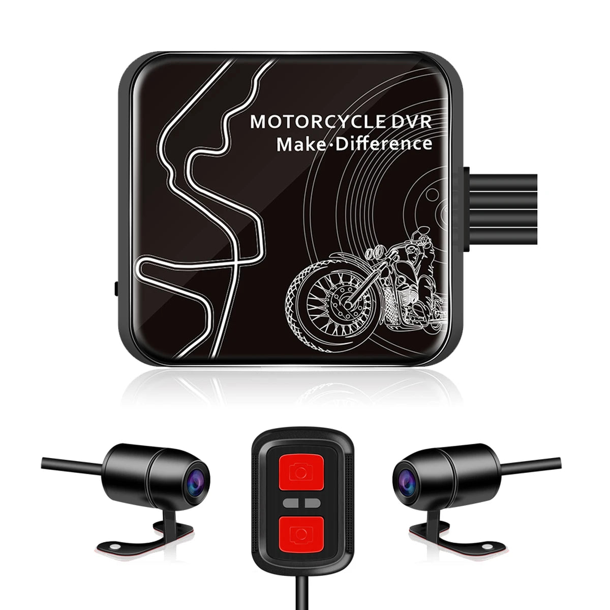 SYS VSYS Dual Motorrad DVR 1080P Action Kamera Recorder Vorne und Rückspiegel Wasserdichte