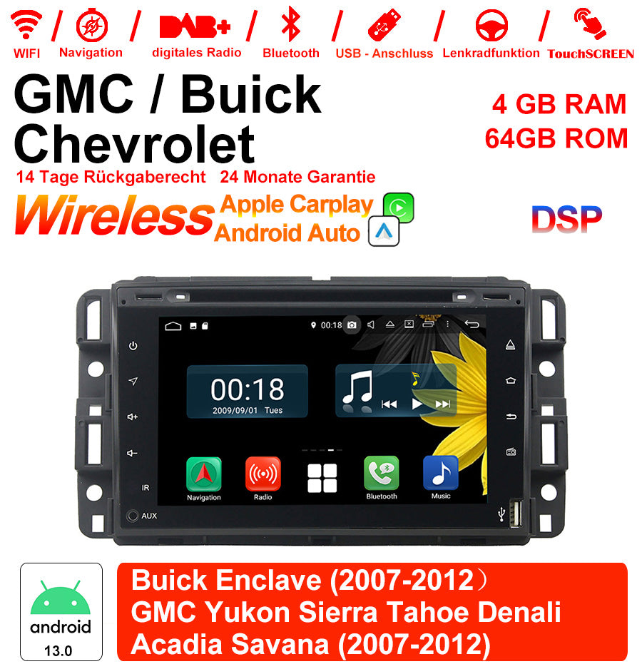 Android Autoradio für GMC Sierra Yukon Savana Denali / Buick Enclave / diverse Chevrolet mit Wireless CarPlay & Android Auto