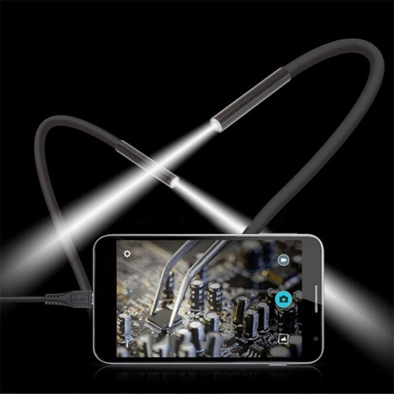 5.5mm objektiv Kamera Endoskop HD IP67 Fest Flexible Rohr Mirco USB Typ-C Endoskop video Inspektion für Android...