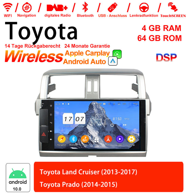 Android Autoradio für Toyota Land Cruiser / Prado 2013-2017 mit Wireless CarPlay & Android Auto