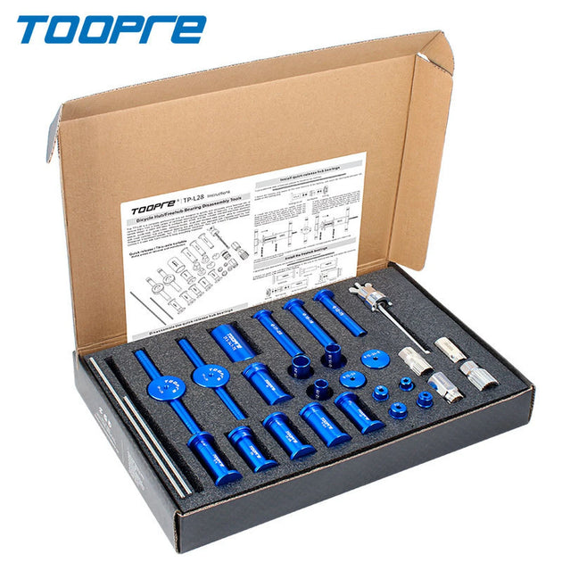 TOOPRE Fahrrad Quick Release Steckachse Hub Lager Presse Set,Lager Hub Montage Werkzeug