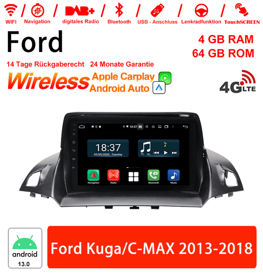 Android Autoradio für Ford Kuga / C-MAX 2013-2018 mit Wireless CarPlay & Android Auto