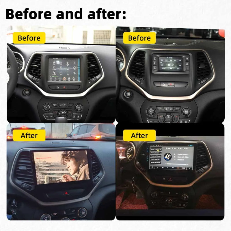 Android Autoradio für Jeep Cherokee 2008-2014 mit Wireless CarPlay & Android Auto