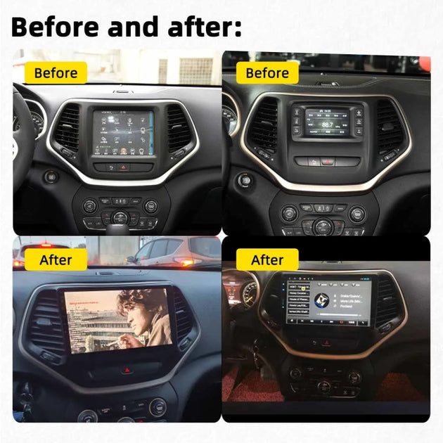 Android Autoradio für Jeep Cherokee 2008-2014 mit Wireless CarPlay & Android Auto