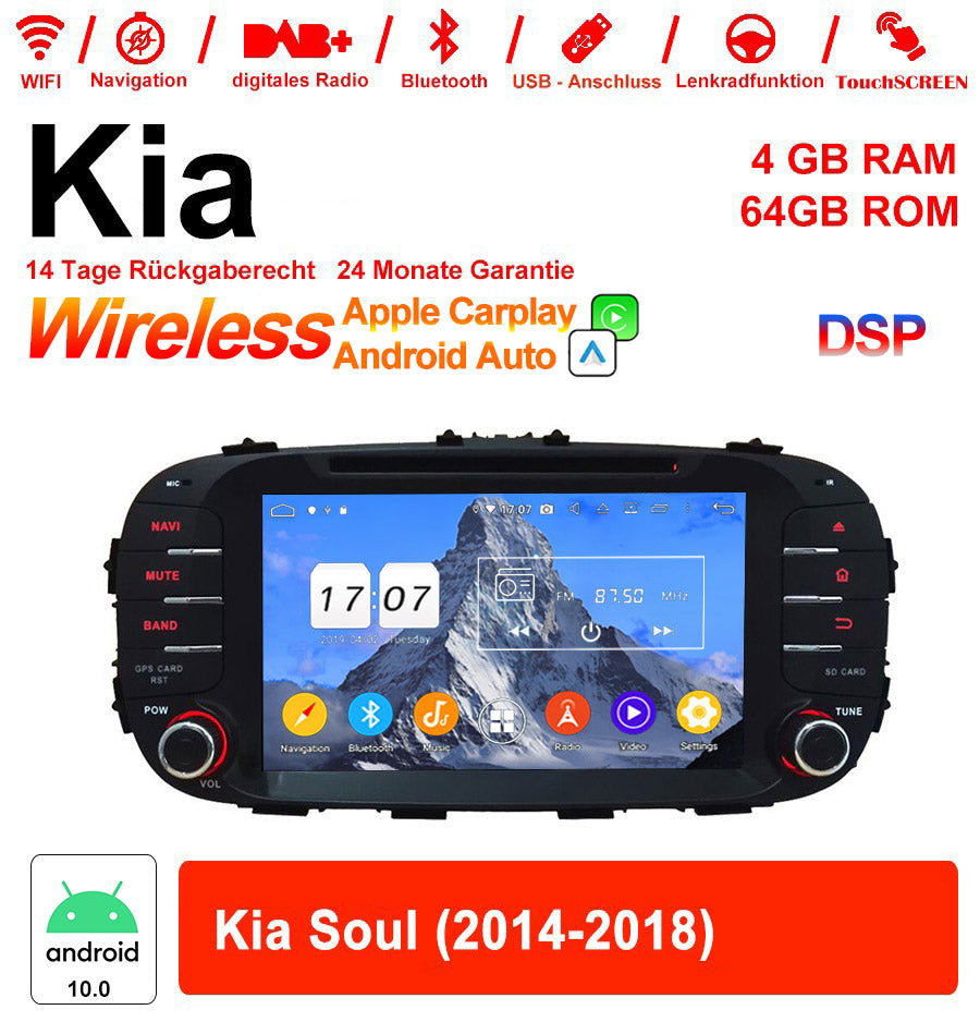 Android Autoradio für Kia Soul 2014–2018 mit Wireless CarPlay & Android Auto