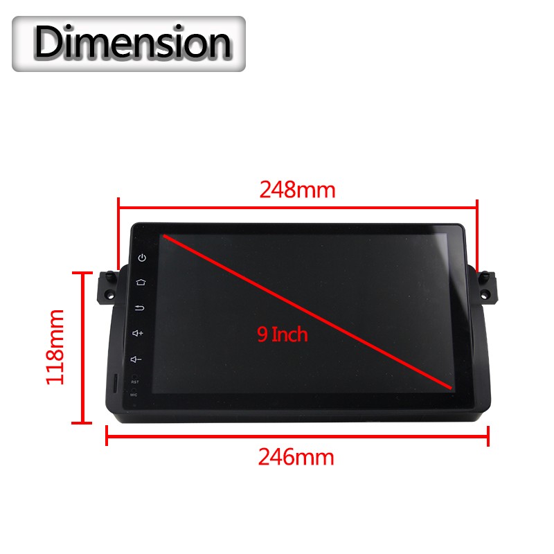 Android Autoradio für BMW 3er E46 und M3 E46 1998-2006 mit Wireless CarPlay, Android Auto & DAB+