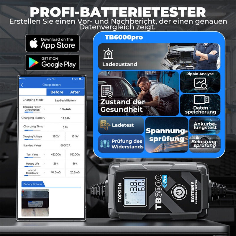 TOPDON TB6000Pro Batterie- und Ladegerät