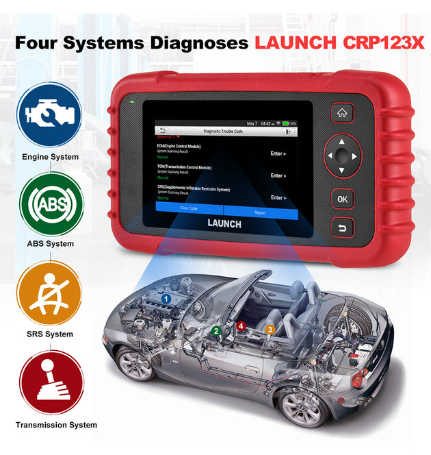 LAUNCH CRP123X OBD2 Diagnosegerät für Fahrzeugsysteme
