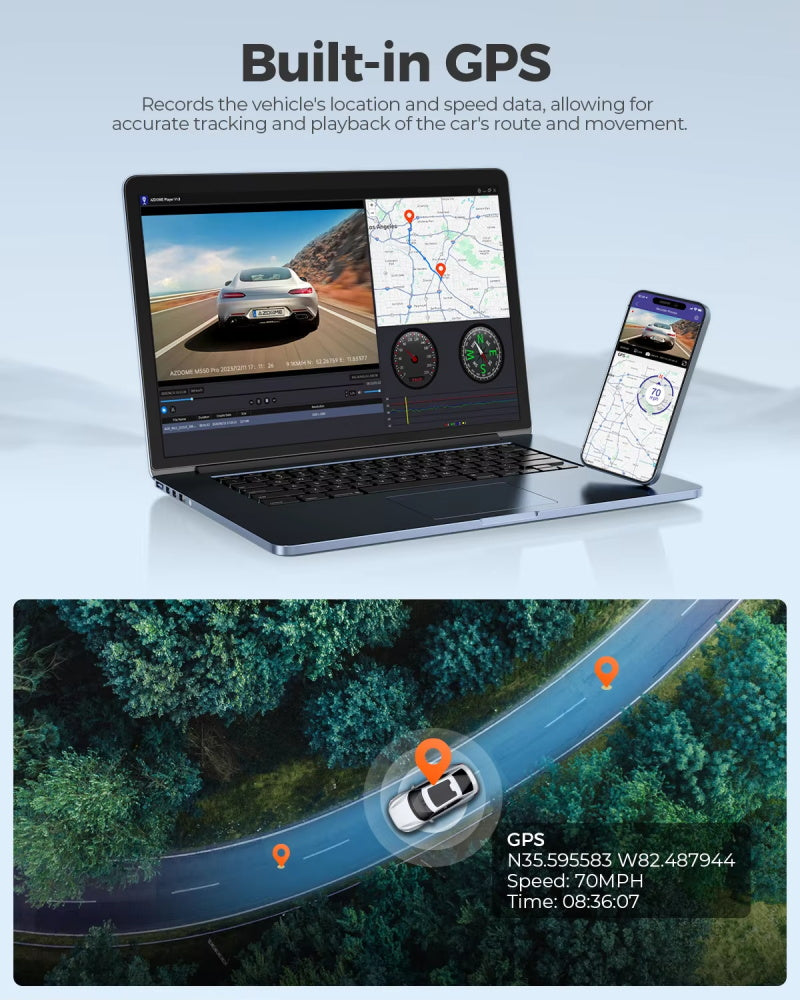 Auto-DVR-Dashcam 4K 5.8 GHz WiFi 2/3 Kameras Vorder-/Kabine-/Heckkamera GPS-Nachtsicht-Parkmonitor