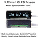 3.12 Zoll OLED-Bildschirm Audio Musik Spektrum WiFi Uhr, Level Display VU Meter mit Fernbedienung APP Steuerung für DC 5V-12V Auto Verstärker