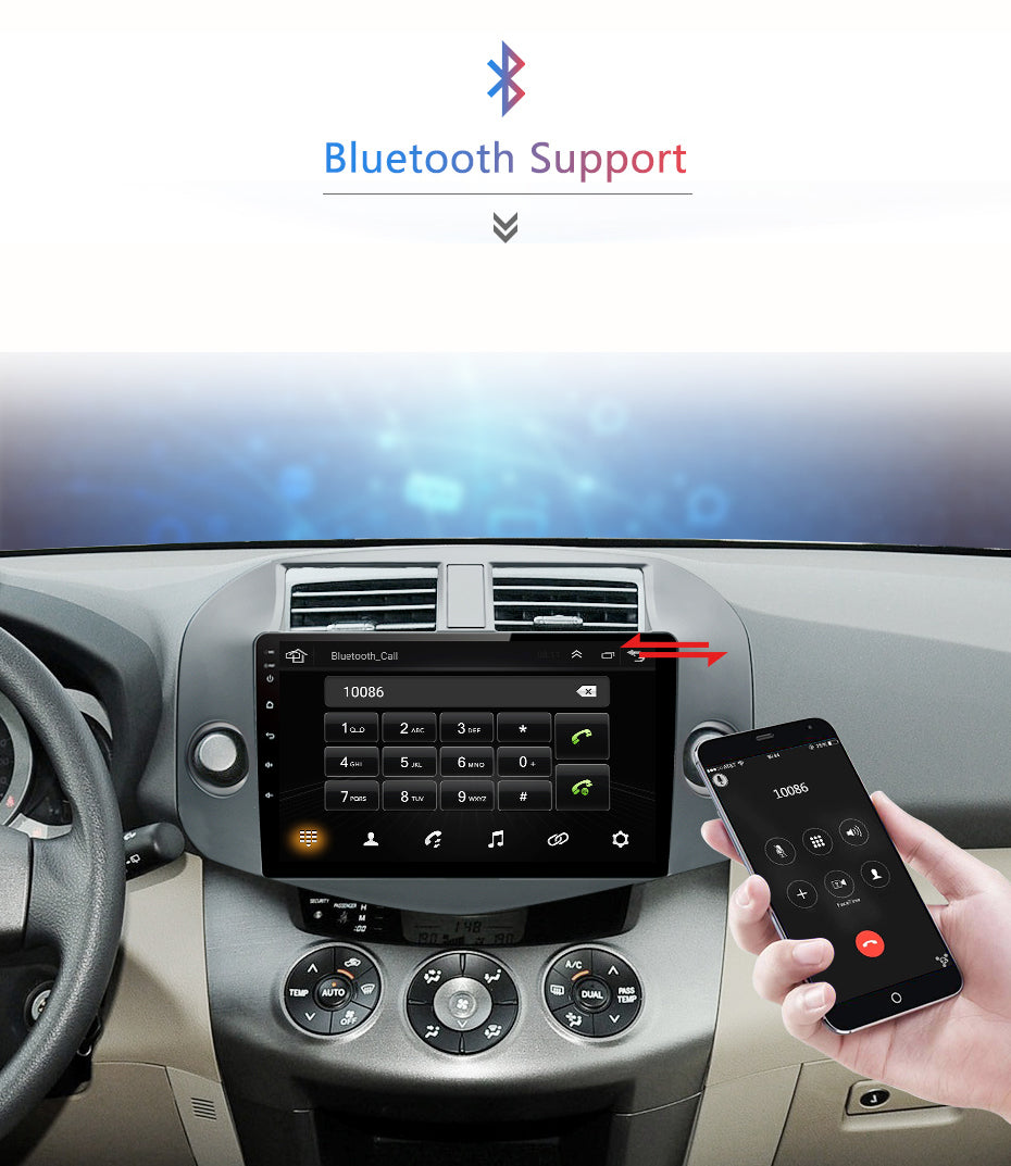 Android Autoradio für Toyota RAV4 2005-2013 mit Wireless CarPlay & Android Auto