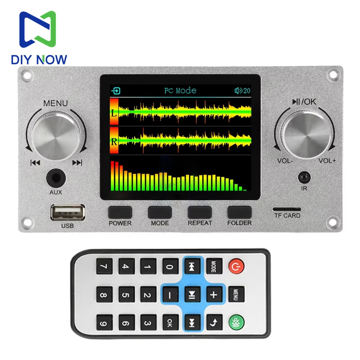 2,8 Zoll TFT Farbe LCD Verlustfreie MP3 Decoder Board Bluetooth 5,3 Stereo Audio FLAC WAV APE Decodierung USB TF Für Auto Verstärker