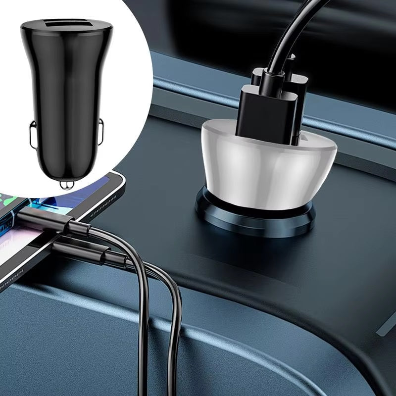 Schnelles Aufladen des Autoladegeräts Schnellladegerät-Adapter multifunktionales Doppel-USB Autoladegerät für Telefone