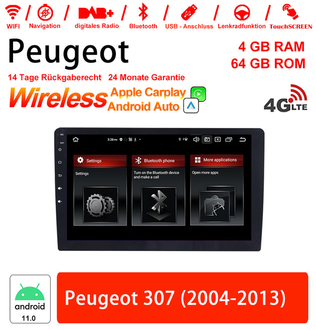 Android Autoradio für Peugeot 307 (2004-2013) mit Wireless CarPlay & Android Auto