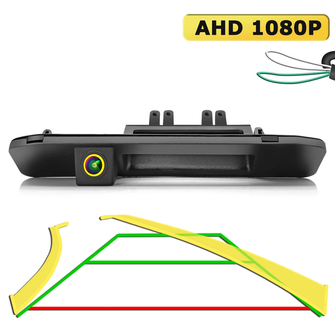 AHD 1080P HD CCD Rückfahrkamera für Mercedes-Benz A-Klasse (W176), GLA (X156), GLK, GLC, GLE (W166), ML (W166)