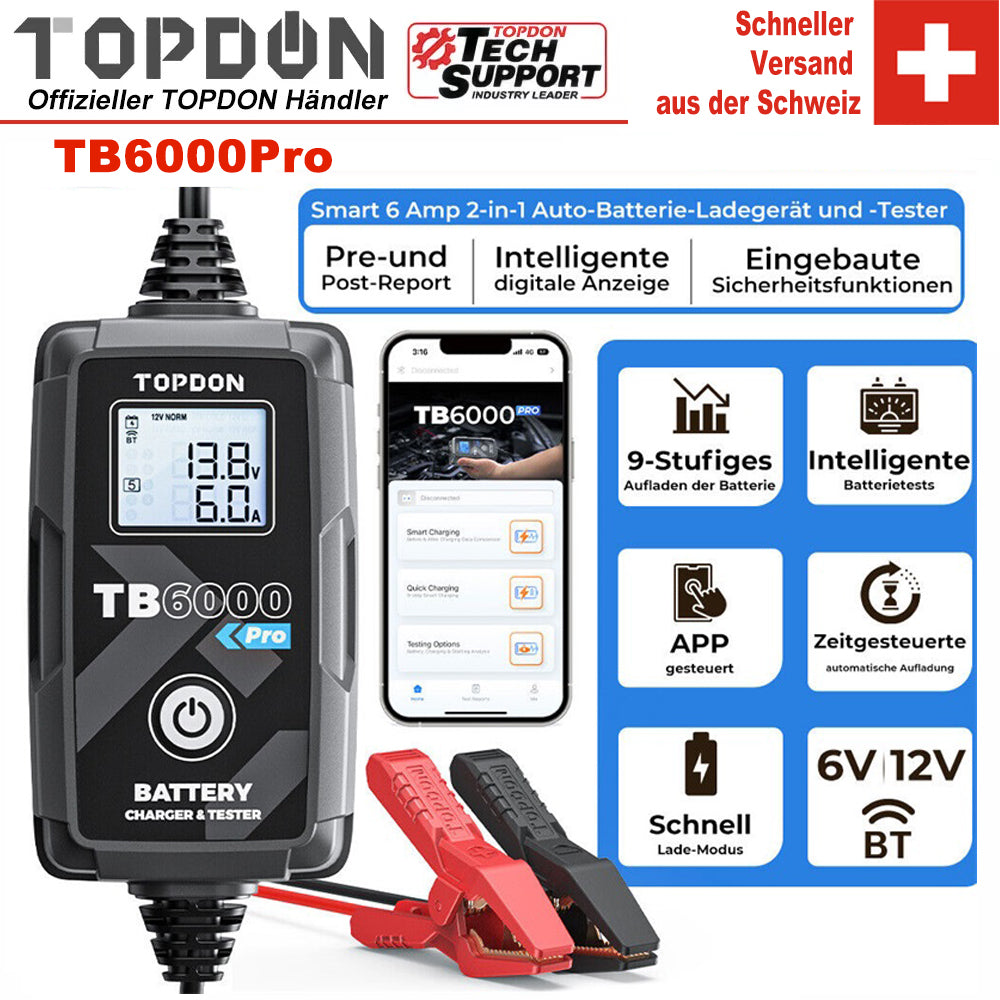 TOPDON TB6000Pro Batterie- und Ladegerät