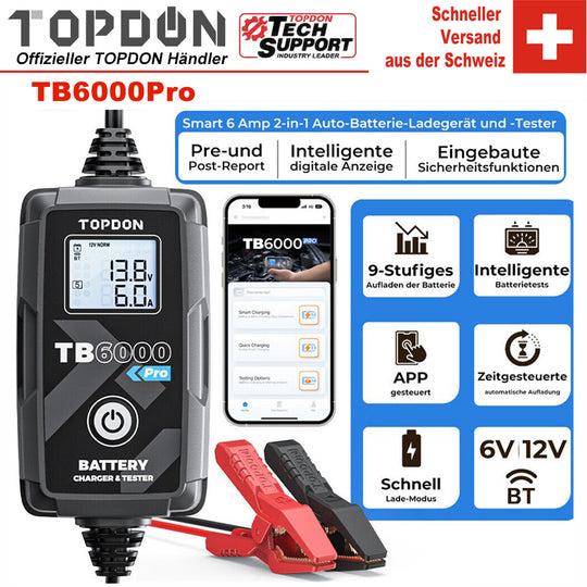 TOPDON TB6000Pro Batterie- und Ladegerät