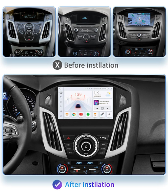 Android Autoradio für Ford Focus 2012-2018 mit Wireless CarPlay & Android Auto