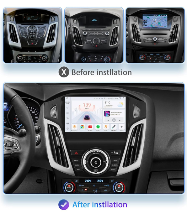 Android Autoradio für Ford Focus 2012-2018 mit Wireless CarPlay & Android Auto