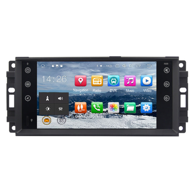Android Autoradio 7 Zoll für Jeep Wrangler 2007-2016 mit 4GB RAM, 64GB ROM, WiFi, NAVI, Bluetooth und USB