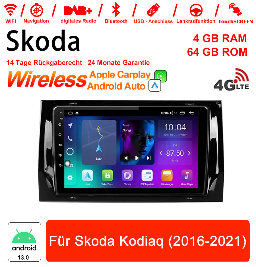 Android Autoradio für Skoda Kodiaq (2016-2021) mit Wireless CarPlay & Android Auto