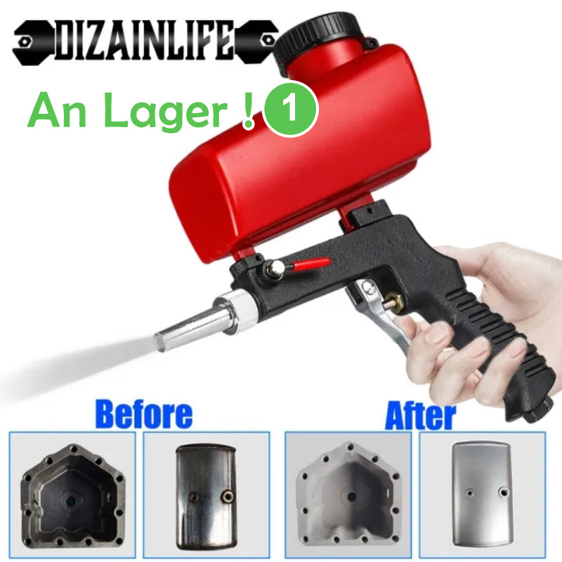 Einstellbare Sandstrahlen Pistole 90psi Tragbare Sand Blaster Sandstrahlen Maschine Schwerkraft Kleine Handheld...