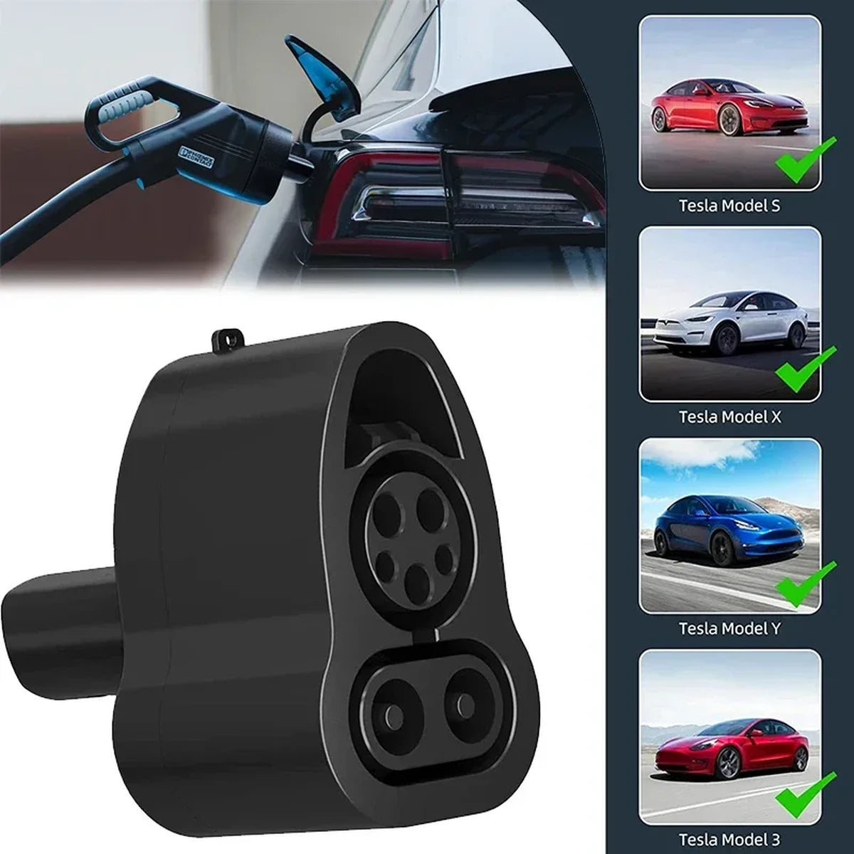 Für Tesla Modell 3/X/Y/S EV Ladegerät DC Adapter CCS1 Zu Tesla 250KW Elektrische Fahrzeug konverter Ladestation COMBO Konverter