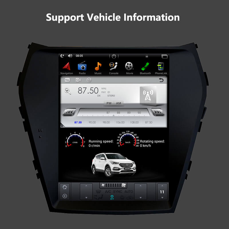 Android Autoradio für Hyundai Santa Fe (IX45) 2013–2021 mit Wireless CarPlay & Android Auto