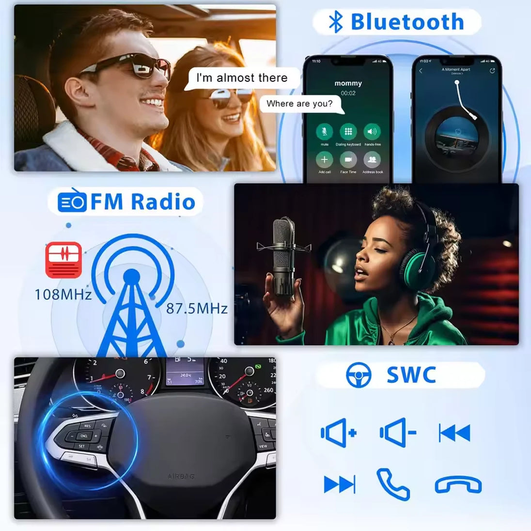 Android Autoradio für VW Polo 5 2008-2020 mit Wireless CarPlay & Android Auto