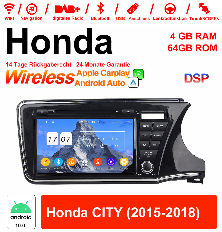 Android Autoradio für Honda City 2015-2018 mit Wireless CarPlay & Android Auto