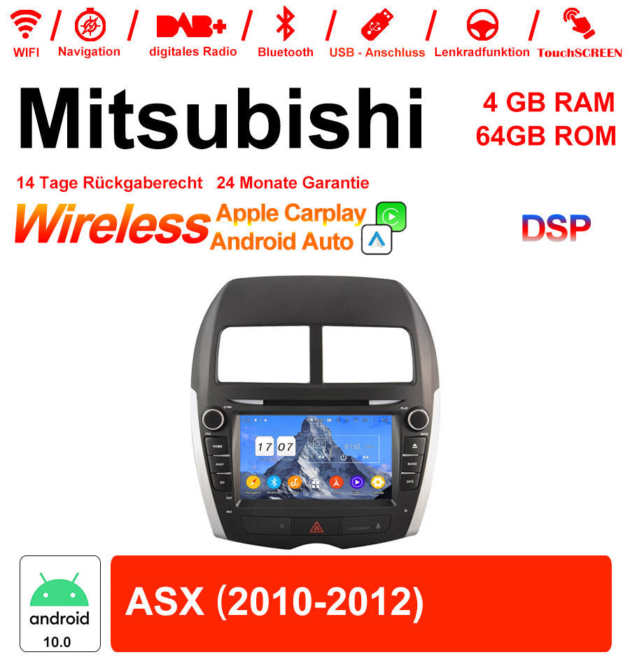 Android Autoradio für Mitsubishi ASX 2010-2012 mit Wireless CarPlay & Android Auto
