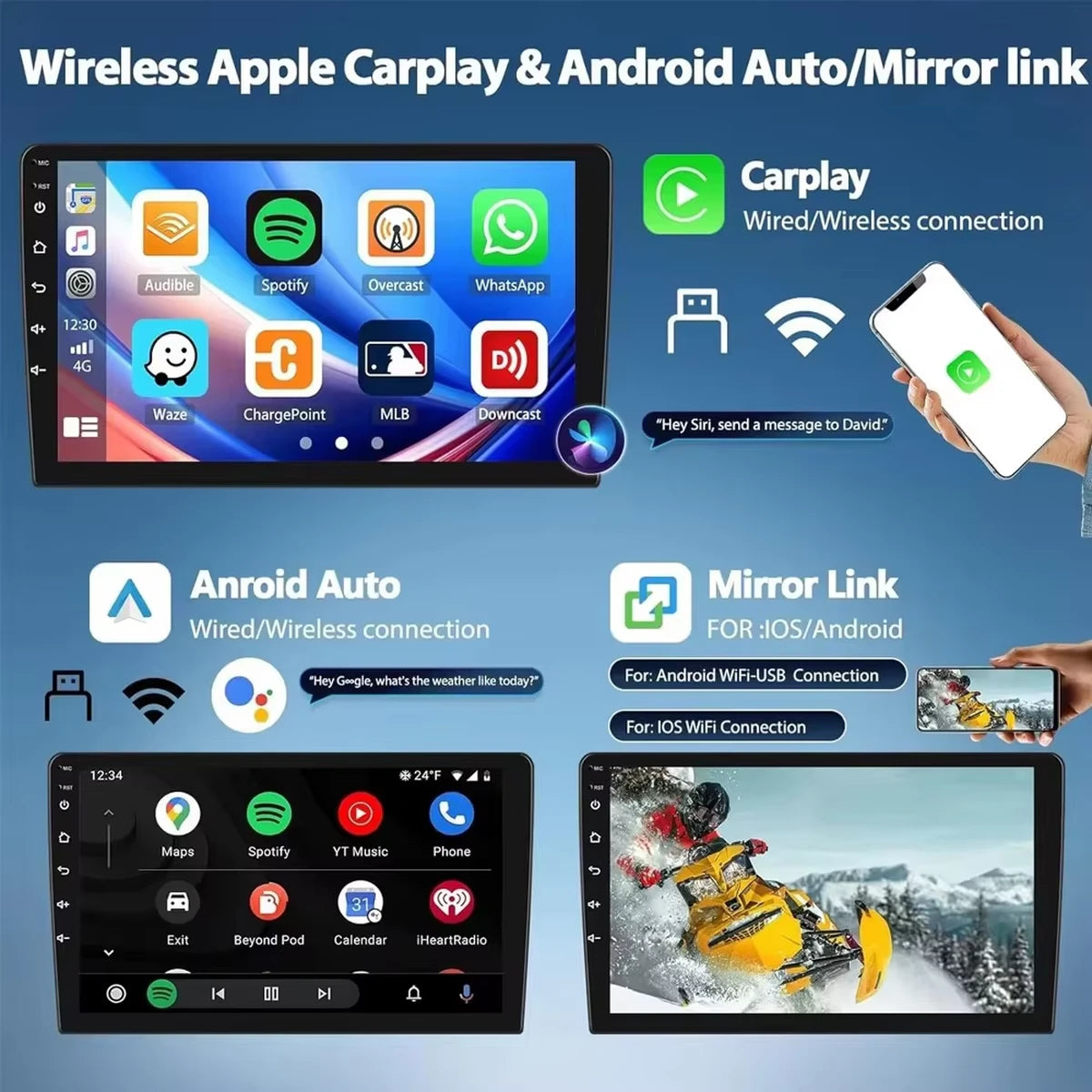 Android Autoradio für VW Polo 5 2008-2020 mit Wireless CarPlay & Android Auto