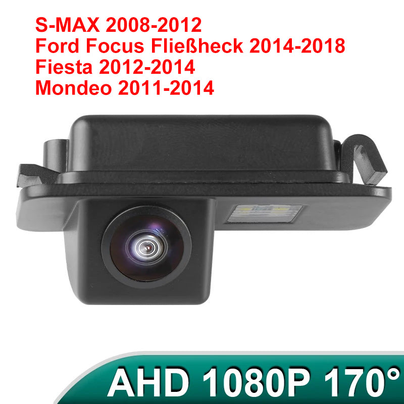 AHD 1080p Rückfahrkamera für Ford Focus Fließheck 2014-2018, Fiesta 2012-2014, Mondeo 2011-2014, S-MAX 2008-2012