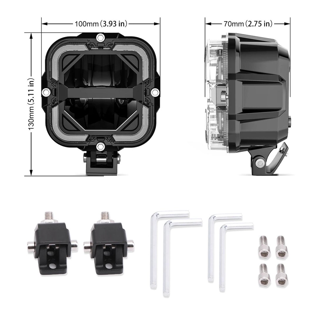 Superhelle LED-Arbeitslichtleiste für Auto, Offroad, LKW, SUV, ATV, Motorrad, Weiß und Bernstein, Drl, 12 V