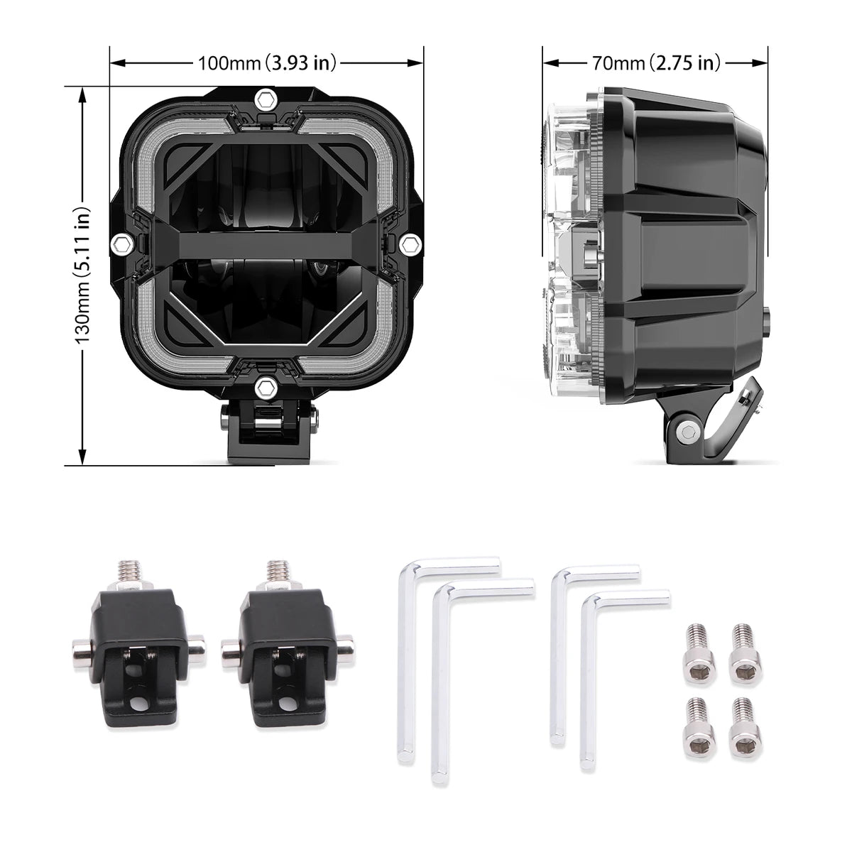 Superhelle LED-Arbeitslichtleiste für Auto, Offroad, LKW, SUV, ATV, Motorrad, Weiß und Bernstein, Drl, 12 V