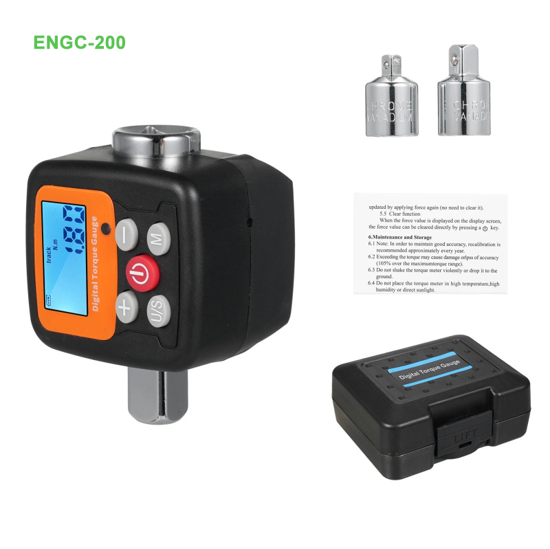 Drehmomentmesser mit digitaler Anzeige,1/2'' bis 3/8'' Adapter,4 Drehmomenteinheiten,hintergrundbeleuchtetes...