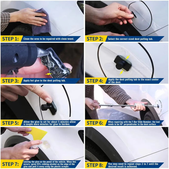 Dellenreparatur-Werkzeuge fürs Auto, Dellenentfernungs-Set, Dellenreparatur ohne Lackierung, Dellenzieher-Set...