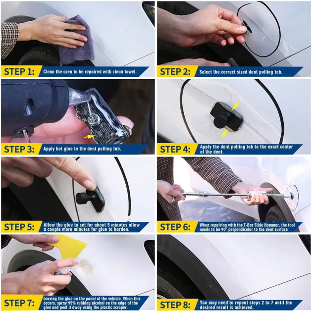 Dellenreparatur-Werkzeuge fürs Auto, Dellenentfernungs-Set, Dellenreparatur ohne Lackierung, Dellenzieher-Set...