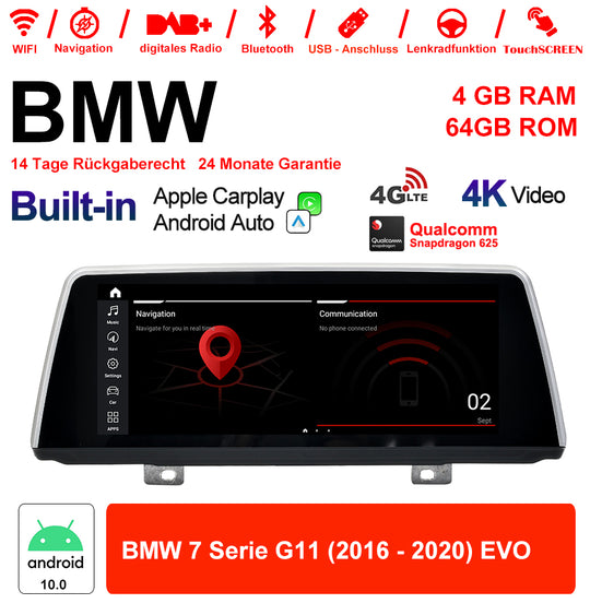 Android Autoradio für BMW 7er G11 2016-2020 mit Wireless CarPlay, Android Auto & DAB+