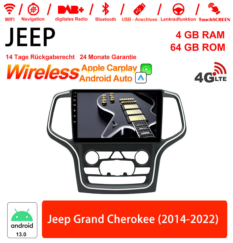 Android Autoradio für Jeep Grand Cherokee (2014–2022) mit Wireless CarPlay & Android Auto