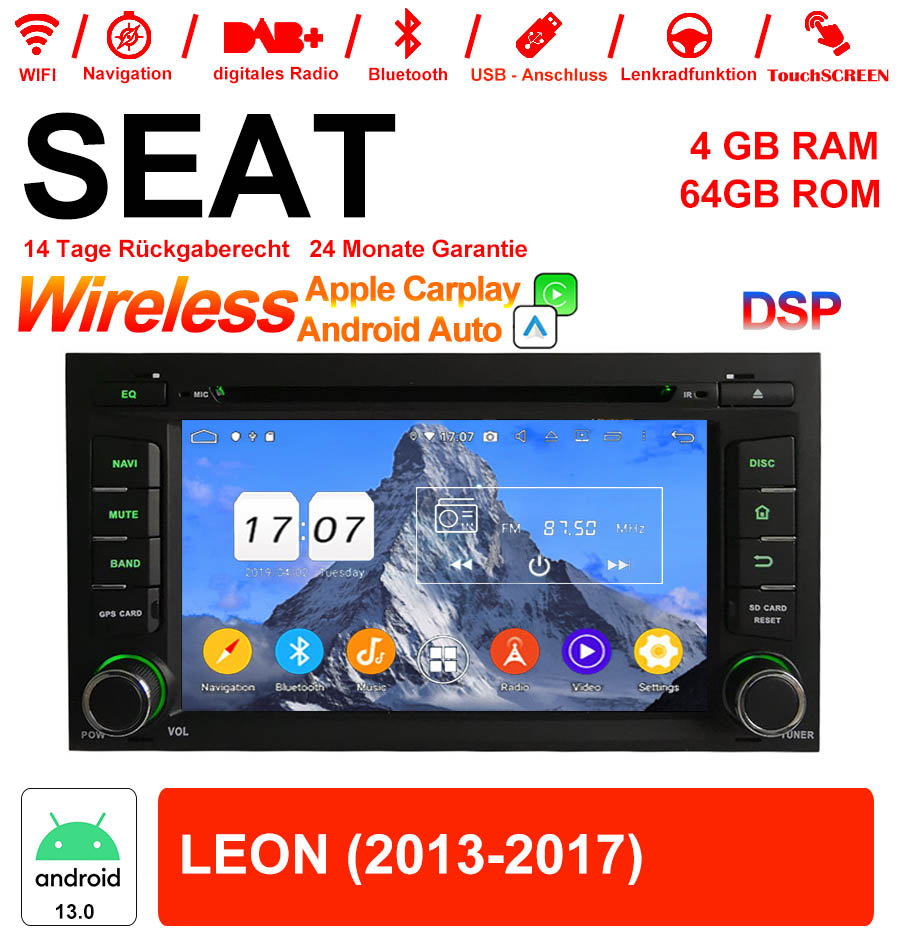 Android Autoradio für SEAT Leon 2013-2017 mit Wireless CarPlay & Android Auto