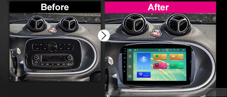 Android Autoradio für Mercedes Benz Smart 2016 mit Wireless CarPlay, Android Auto & DAB+