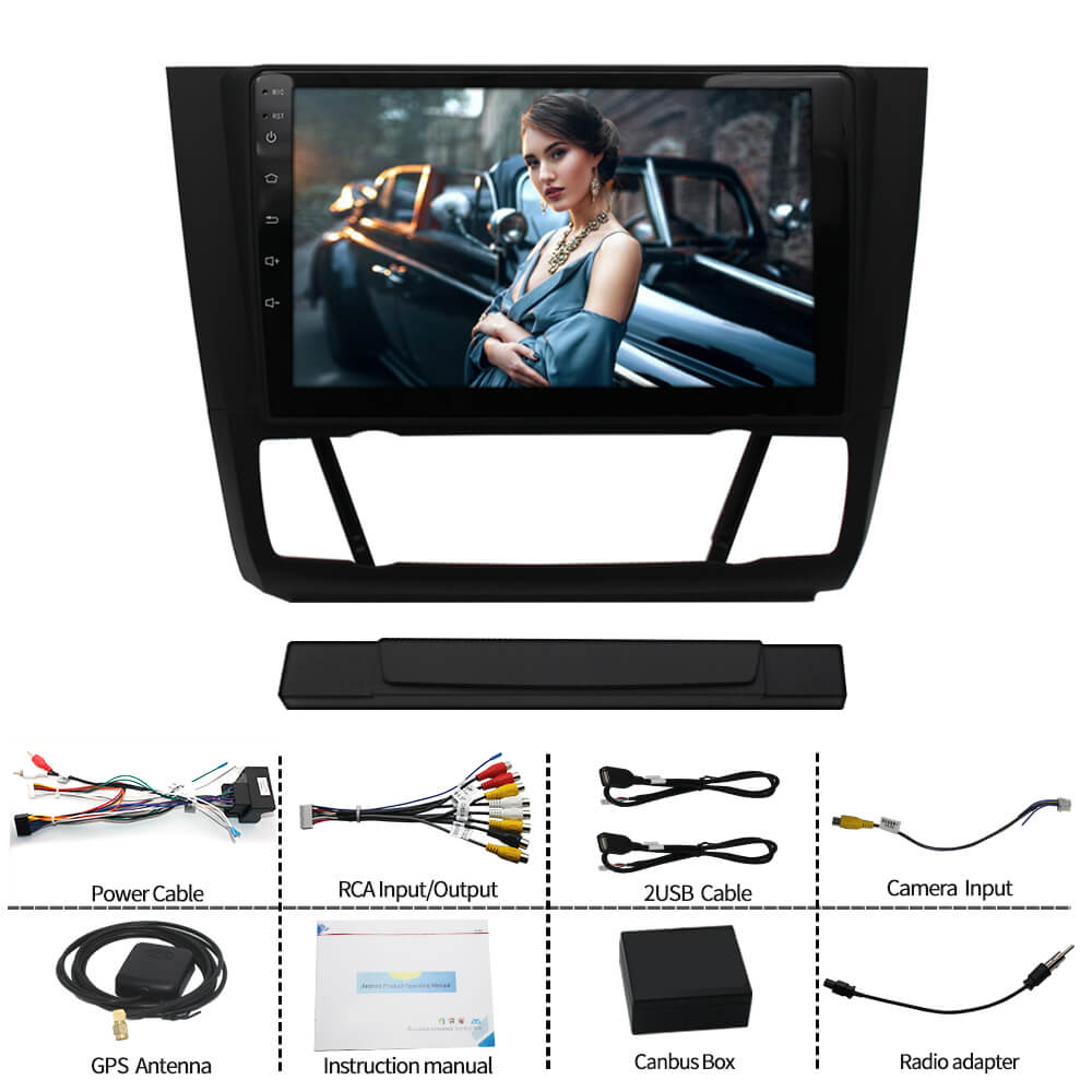 Android Autoradio für BMW 1er 2008-2012 mit Wireless CarPlay, Android Auto & DAB+
