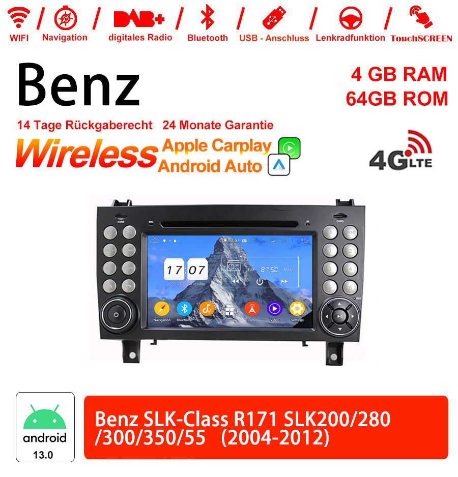 Android Autoradio für Mercedes Benz SLK R171 2004-2012 mit Wireless CarPlay, Android Auto & DAB+