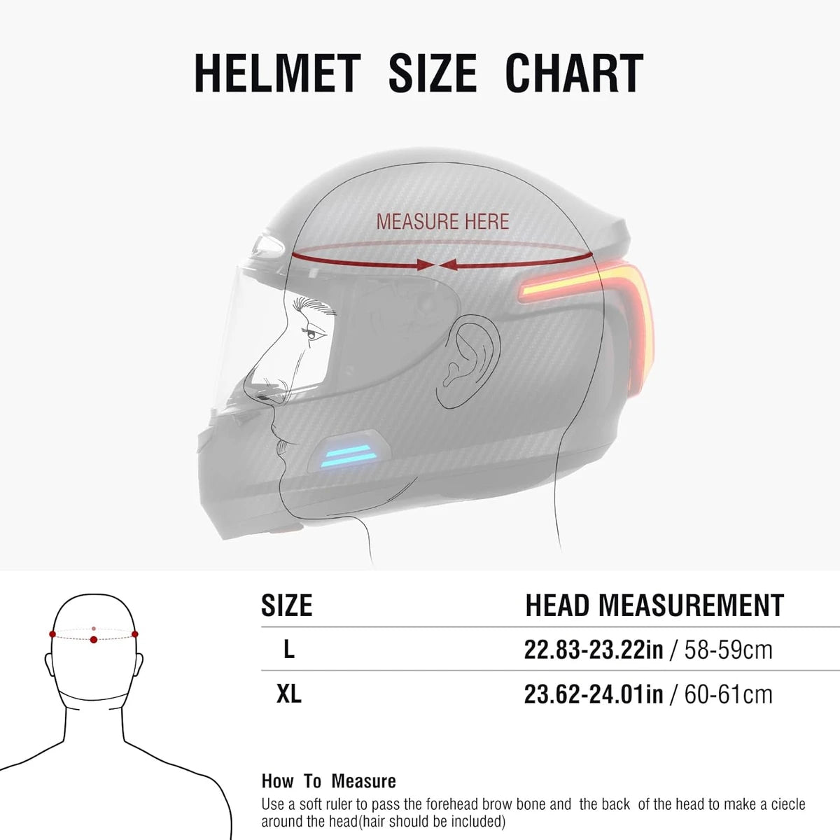 LIVALL MC1 PRO Integral-Motorradhelm mit integrierter Bluetooth-Gegensprechanlage und 1080P-Kamera